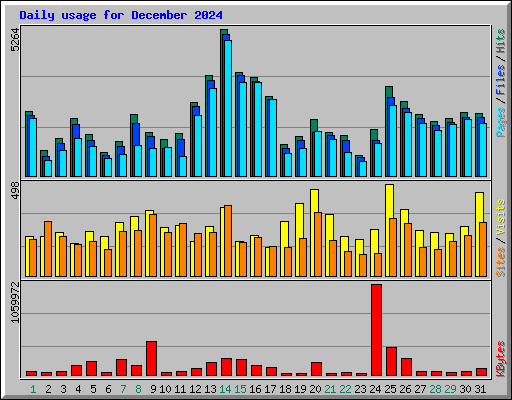 Daily usage for December 2024