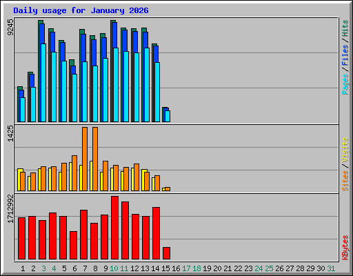 Daily usage for January 2026