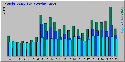 Hourly usage for November 2020