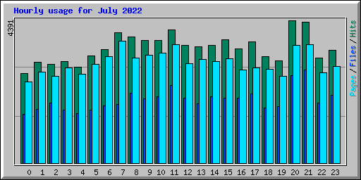Hourly usage for July 2022