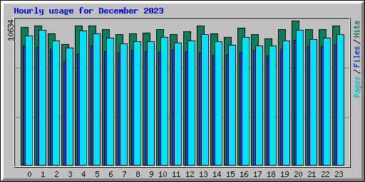 Hourly usage for December 2023