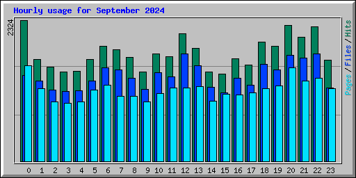 Hourly usage for September 2024