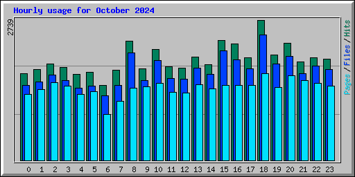 Hourly usage for October 2024