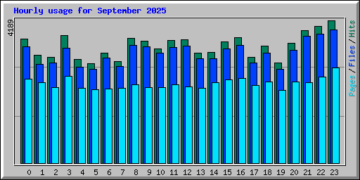 Hourly usage for September 2025