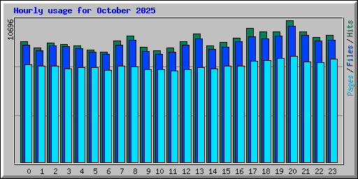 Hourly usage for October 2025