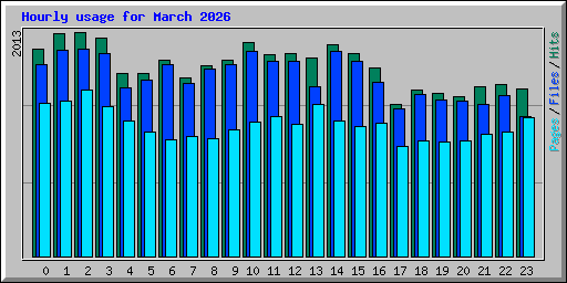 Hourly usage for March 2026