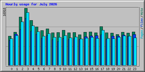 Hourly usage for July 2026